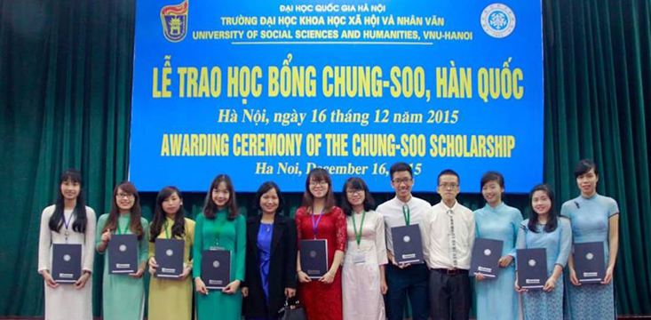 Lễ trao học bổng Chung-Soo, Hàn Quốc ngày 16-12-2015